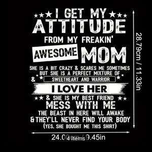 ATTITUDE MOM Vinyls Images for Our Custom Made Tees (or Flannels)